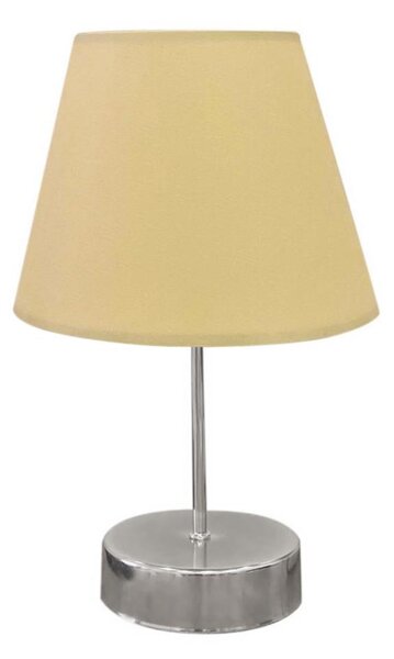 Lampada da tavolo 1xE27/60W/230V beige/cromo lucido