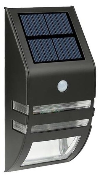 Lampada solare da parete LED con sensore LED/3,7V 500 mAh IP44 nero