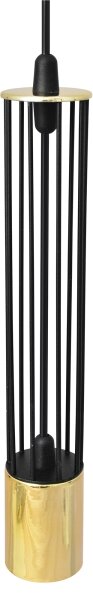 LED Lampadario su corda BARS 2xGU10/4,8W/230V nero/dorato