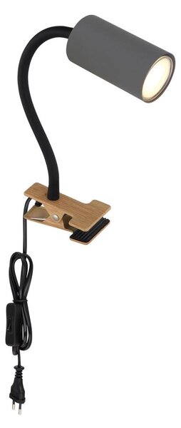 Globo 57911KG - Lampada flessibile con clip ROBBY 1xGU10/25W/230V grigio/marrone