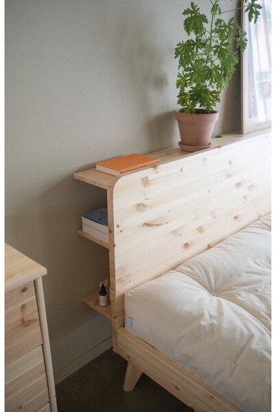 Letto matrimoniale in legno di pino con griglia 160x200 cm Retreat - Karup Design