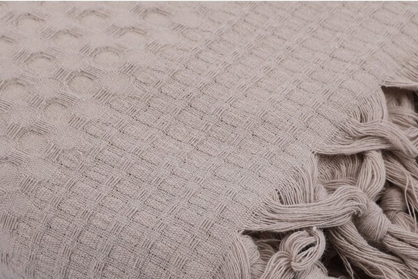 Copriletto leggero in cotone marrone chiaro Marrone, 220 x 240 cm - Mijolnir