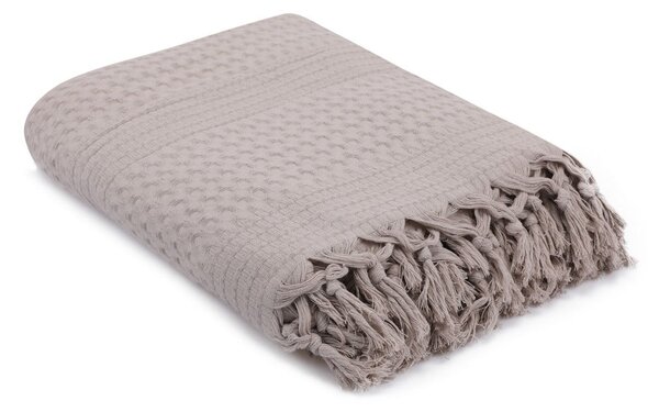 Copriletto leggero in cotone marrone chiaro Marrone, 220 x 240 cm - Mijolnir