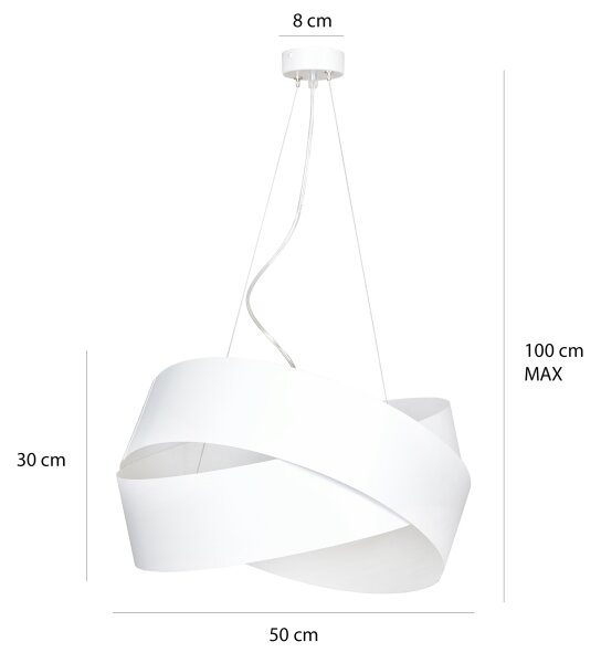 Lampadario a sospensione con filo VIENO 3xE27/15W/230V bianco