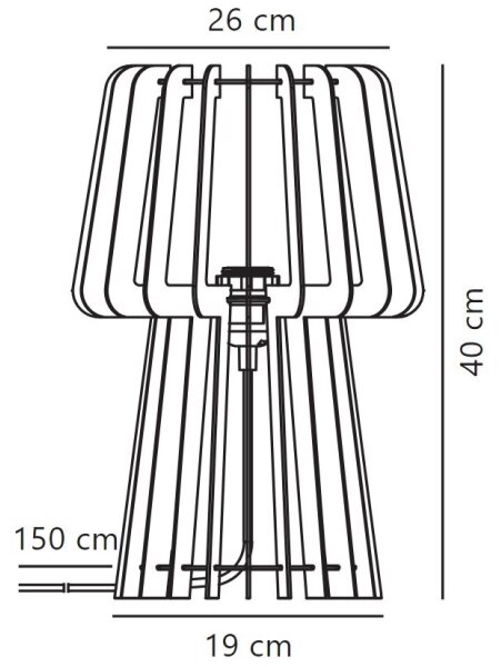 Nordlux - Lampada da tavolo GROA 1xE27/40W/230V