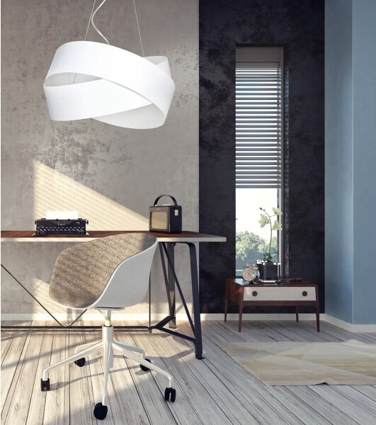 Lampadario a sospensione con filo VIENO 3xE27/15W/230V bianco
