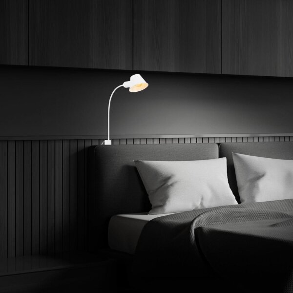 Briloner 2079-016 - Lampada flessibile a parete 1xE27/10W/230V bianco