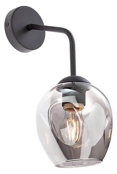 Redo 01-2618 - Applique PIERCE 1xE27/42W/230V nero/fumé