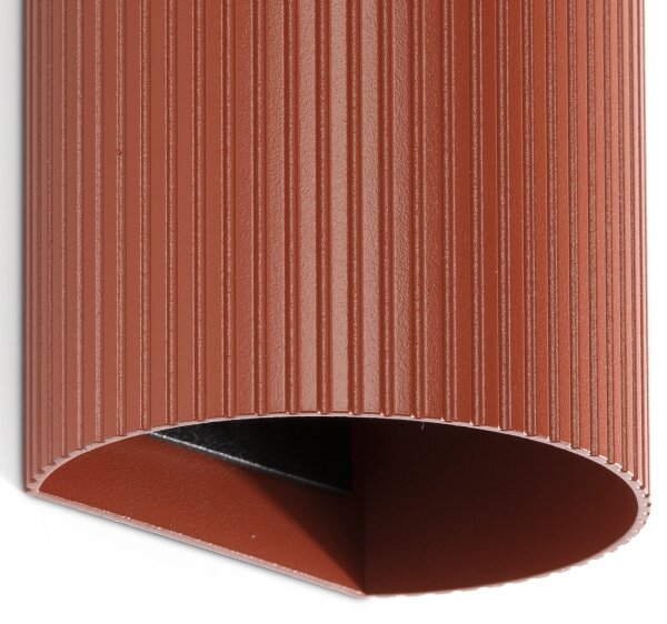 FARO 40545 - Applique SOLE 2xGU10/8W/230V color mattone ondulato arrotondato