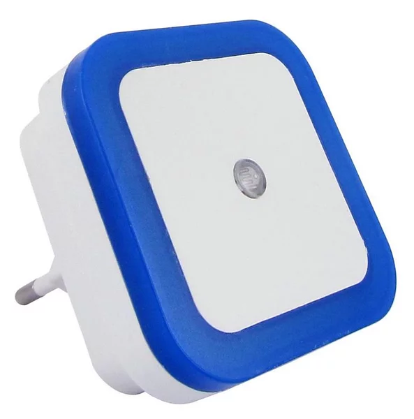 Luce notturna a LED con sensore crepuscolare, 0,5 W, 230 V, blu