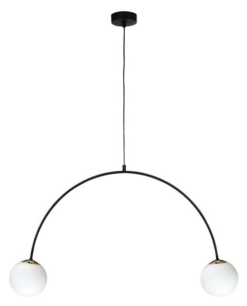 Zuma Line 1222 - Lampadario a sospensione su cavo BOW 2xE14/10W/230V nero
