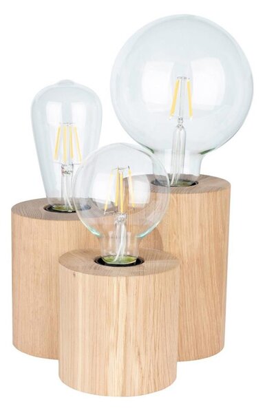 Spot-Light 2266374 - Lampada da tavolo VINCENT 3xE27/15W/230V in rovere