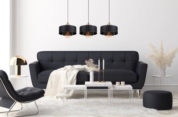 Lampadario a sospensione con filo VEST 3xE27/60W/230V
