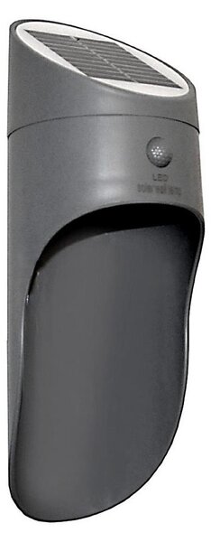 Applique a LED solare con sensore PALESA LED/1W/3,7V IP65 1800 mAh grigio