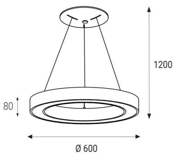 LED2 - Lampadario LED su filo SATURN LED/50W/230V 3000/4000K bianco