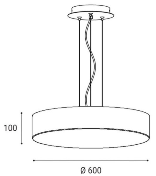 LED2 - Lampadario a LED su una corda MONO LED/60W/230V 3000/4000K bianco