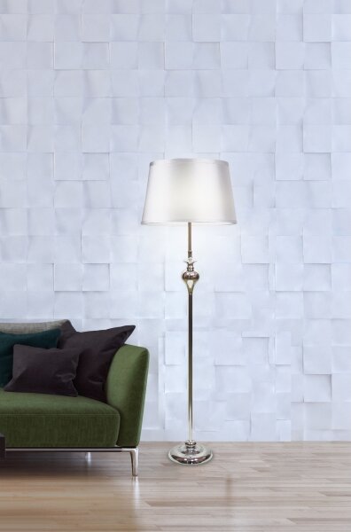 Lampada da terra PRIMA 1xE27/60W/230V argento/cromo lucido