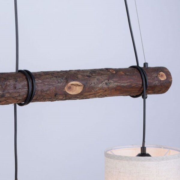 Leuchten Direkt 11238-79 - Lampadario a sospensione con filo BARK 3xE27/40W/230V
