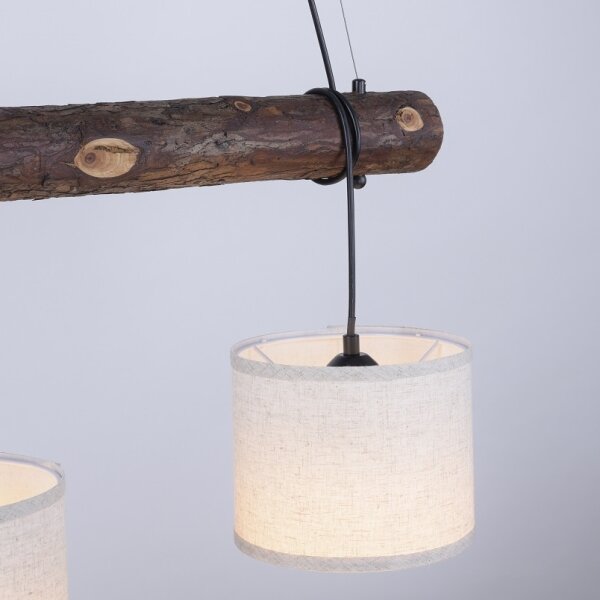 Leuchten Direkt 11238-79 - Lampadario a sospensione con filo BARK 3xE27/40W/230V