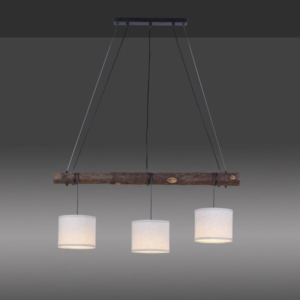 Leuchten Direkt 11238-79 - Lampadario a sospensione con filo BARK 3xE27/40W/230V