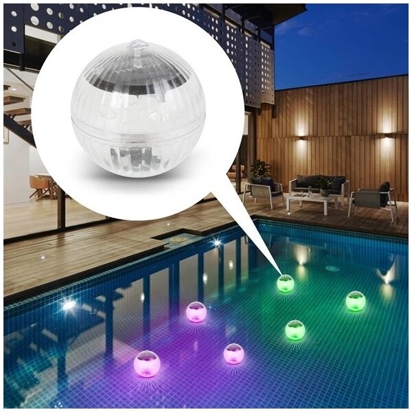 Lampada solare LED RGB per piscina con sensore crepuscolare LED/1,2V/600mAh IP65