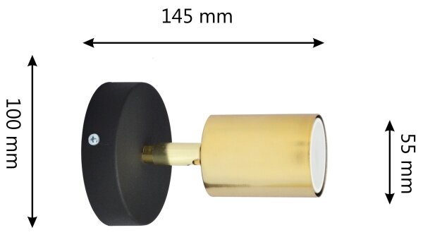 LED Faretto da parete TUNE 1xGU10/4,8W/230V oro/nero