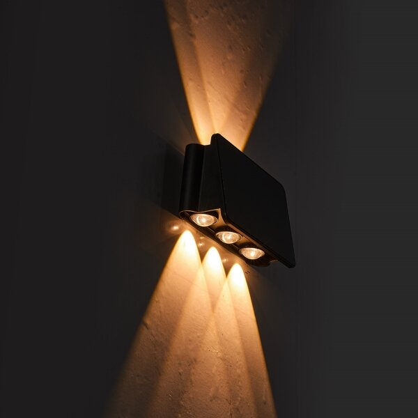 Applique a LED solare ALF LED/4W/1300 mAh 3000K IP54 nero