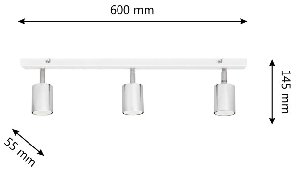 Faretto LED TUNE 3xGU10/4,8W/230V cromo opaco/bianco