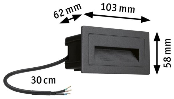 Paulmann 94383 - LED/4W IP44 Luce da esterno da incasso LONG 230V
