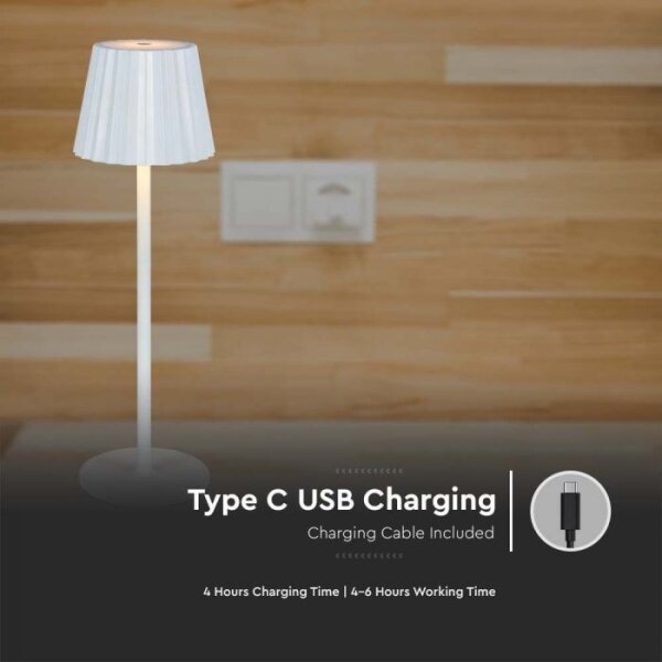 LED Lampada da tavolo ricaricabile dimmerabile LED/4W/5V 3000-6000K 1800 mAh bianco