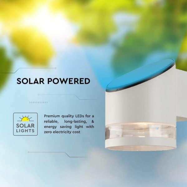 Applique a LED solare con sensore LED/1W/3,7V IP54 3000K 1200 mAh bianco
