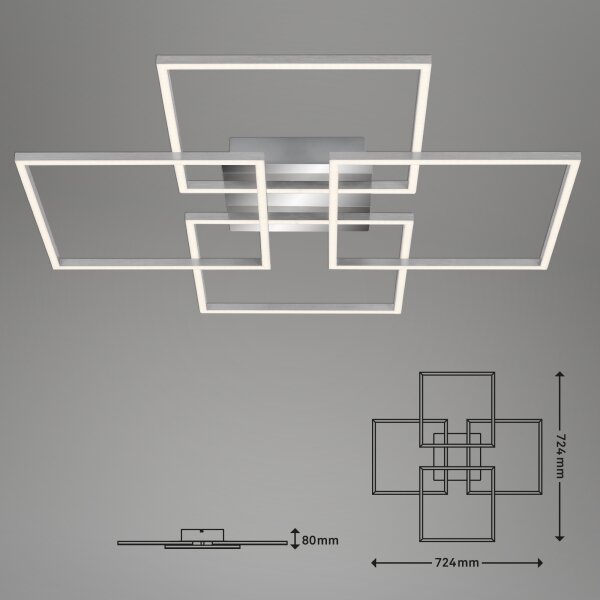 Briloner - Lampadario a plafone LED dimmerabile FRAME 4xLED/12W/230V
