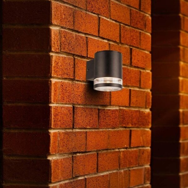 Lampada solare da parete LED 1W 3,7V 3000K IP54 nera con sensore