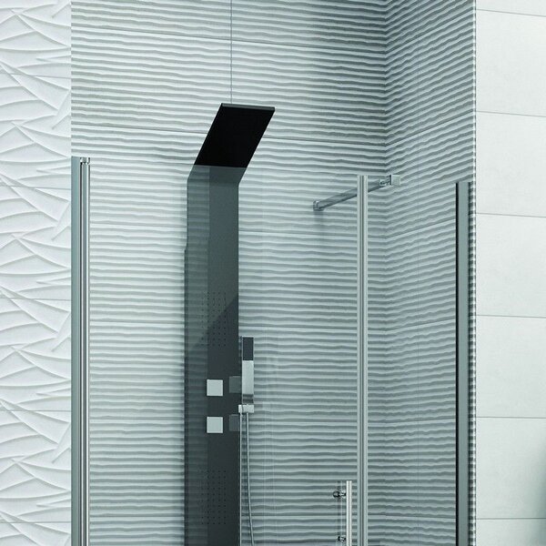 Kamalu porta doccia nicchia 90cm battente e fisso | ks5000