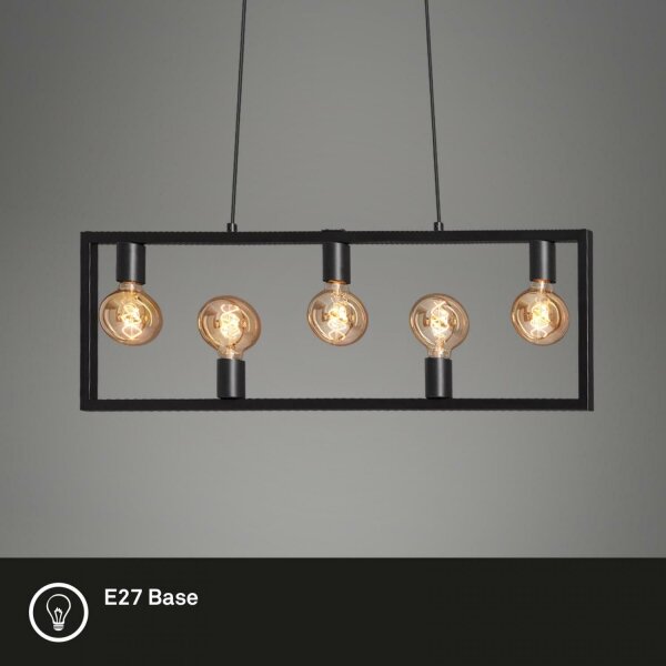 Brilo 4028-055 - Lampadario a sospensione con filo KOTAK VINTAGE 5xE27/40W/230V