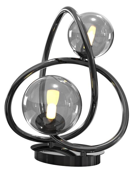 Wofi 8014-205 - Lampada da tavolo LED NANCY 2xG9/3,5W/230V nero/cromo