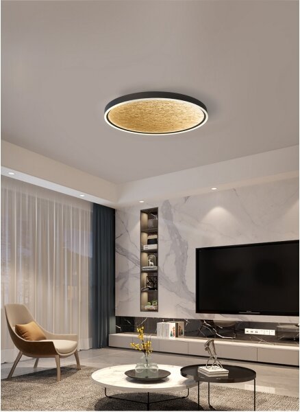 Wofi 9002-104L-Plafoniera LED dimmerabile BORDEAUX LED/60W/230V nero/oro
