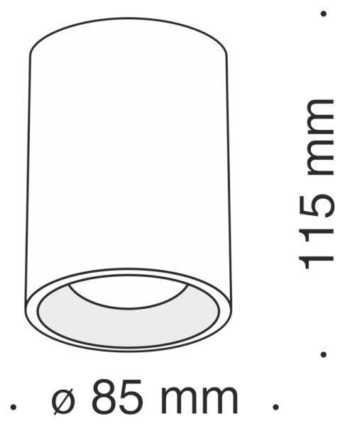 Maytoni C012CL-01B - Faretto SLIM 1xGU10/50W/230V nero