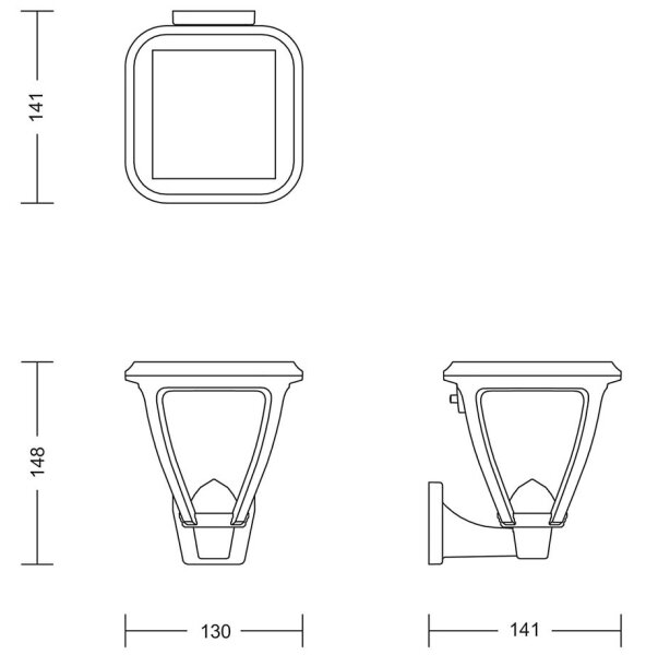 Philips - Applique a LED solare VAPORA LED/1,5W/3,7V 1500 mAh IP44