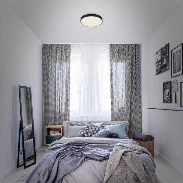 Briloner 7074-415 - Plafoniera LED STAR SKY LED/21W/230V diametro 28 cm nero