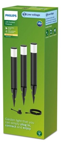Philips - SET 3x Lampada LED da esterno PUREX LED/1,5W/24/230V IP44