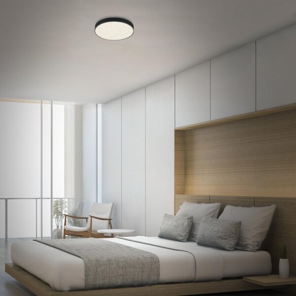 Briloner 7074-415 - Plafoniera LED STAR SKY LED/21W/230V diametro 28 cm nero