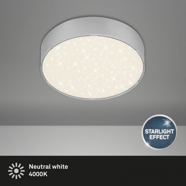 Briloner 7072-414 -Plafoniera LED STAR SKY LED/11W/230V diametro 15 cm argento