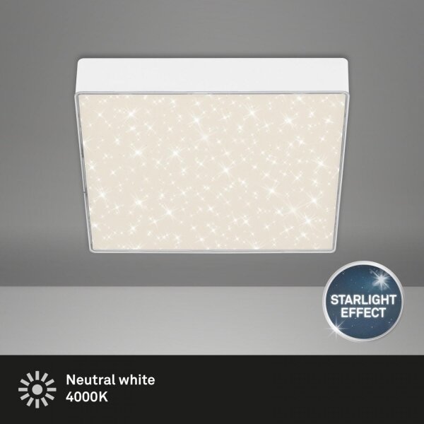 Briloner 7077-416 - Plafoniera LED STAR SKY LED/16W/230V 21x21 cm bianco
