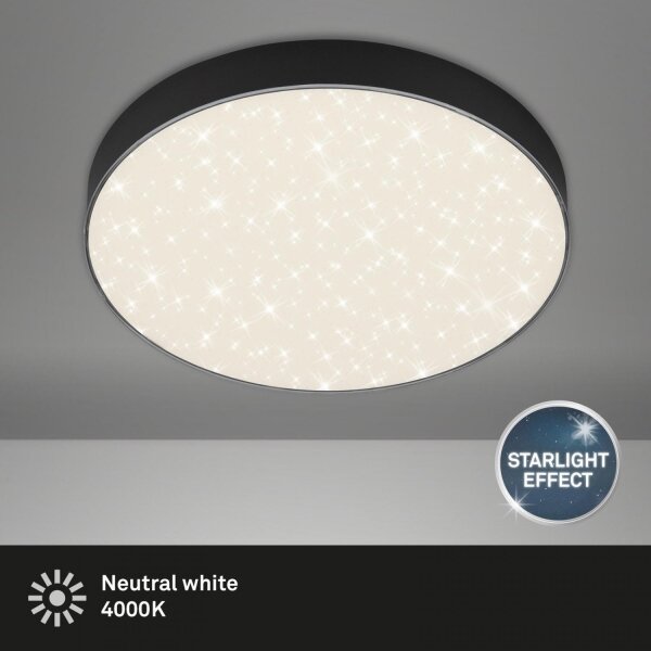 Briloner 7074-415 - Plafoniera LED STAR SKY LED/21W/230V diametro 28 cm nero