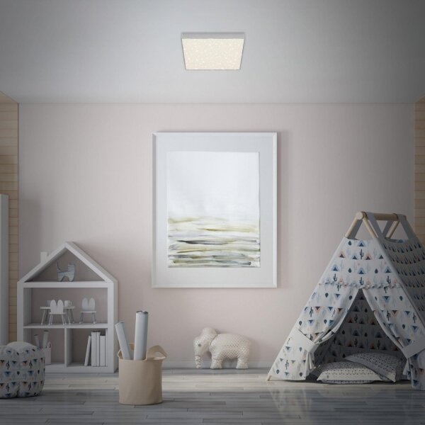 Briloner 7077-414 - Plafoniera LED STAR SKY LED/16W/230V 21x21 cm argento
