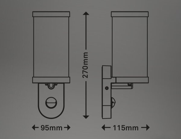 Briloner 3628-016 - Applique da esterno 1xE27/12W/230V IP44 bianco