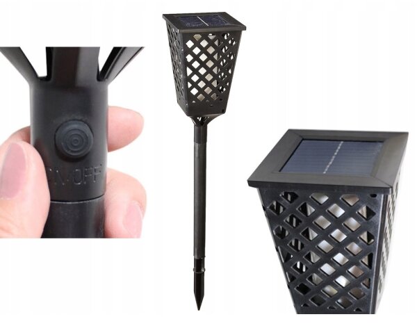 Lampada solare LED con sensore LED/0,6W/5,5V IP65 2000 mAh 107 cm nera