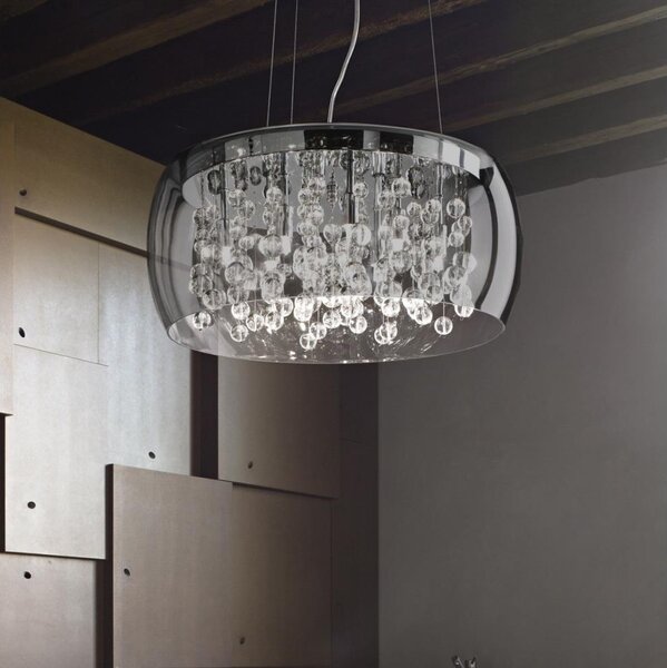 Ideal Lux - Lampadario a sospensione con filo AUDI 5xG9/40W/230V fumé