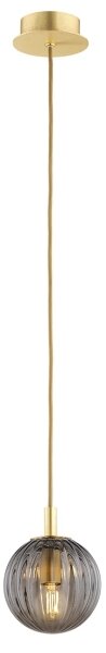 Argon 8512 - Lampadario a sospensione con filo PALOMA 1xE14/7W/230V diametro 12 cm oro/nero
